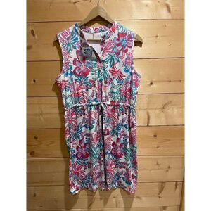 Stella Parker Collection Sleeveless Colorful Floral Shift Dress Large